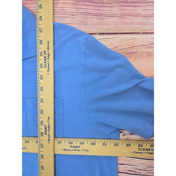 Peter Millar Crown Mens Polo Medium Blue Cotton Blend - Picture 7 of 7